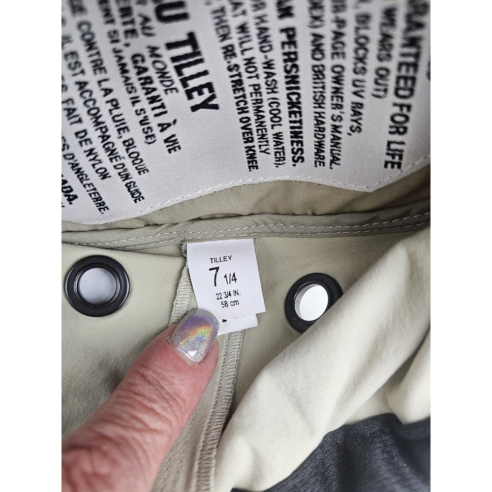 The Tilley Ladies Endurable Bucket Hat Size 7.25 (22.75") Khaki - Embellished - Picture 11 of 16